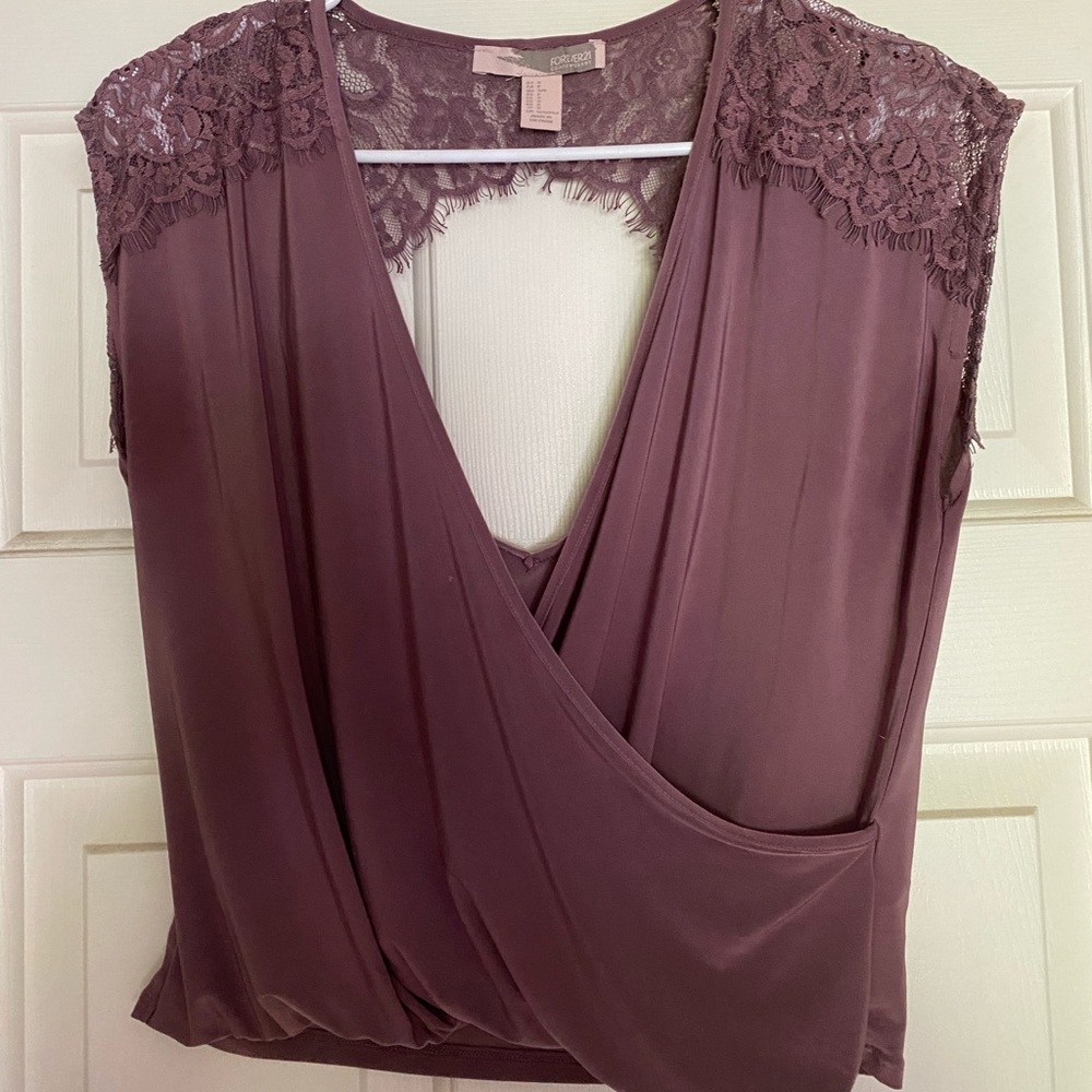 Wrap Mauve Top
